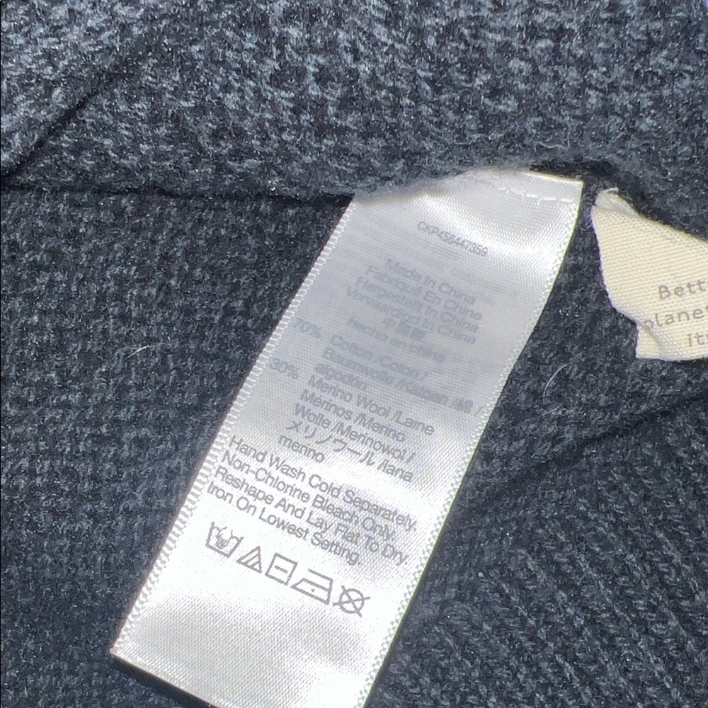 Madewell Textured Deep Navy Crew Neck Sweater - Picture 5 of 6